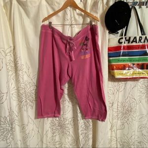 Disney Mickey Mouse pink Capri jogging pants